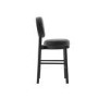 Black Upholstered Kitchen Counter Stool - Maru