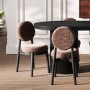 Set of 2 Brown Upholstered Dining Chairs - Maru