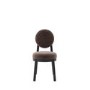 Set of 2 Brown Upholstered Dining Chairs - Maru