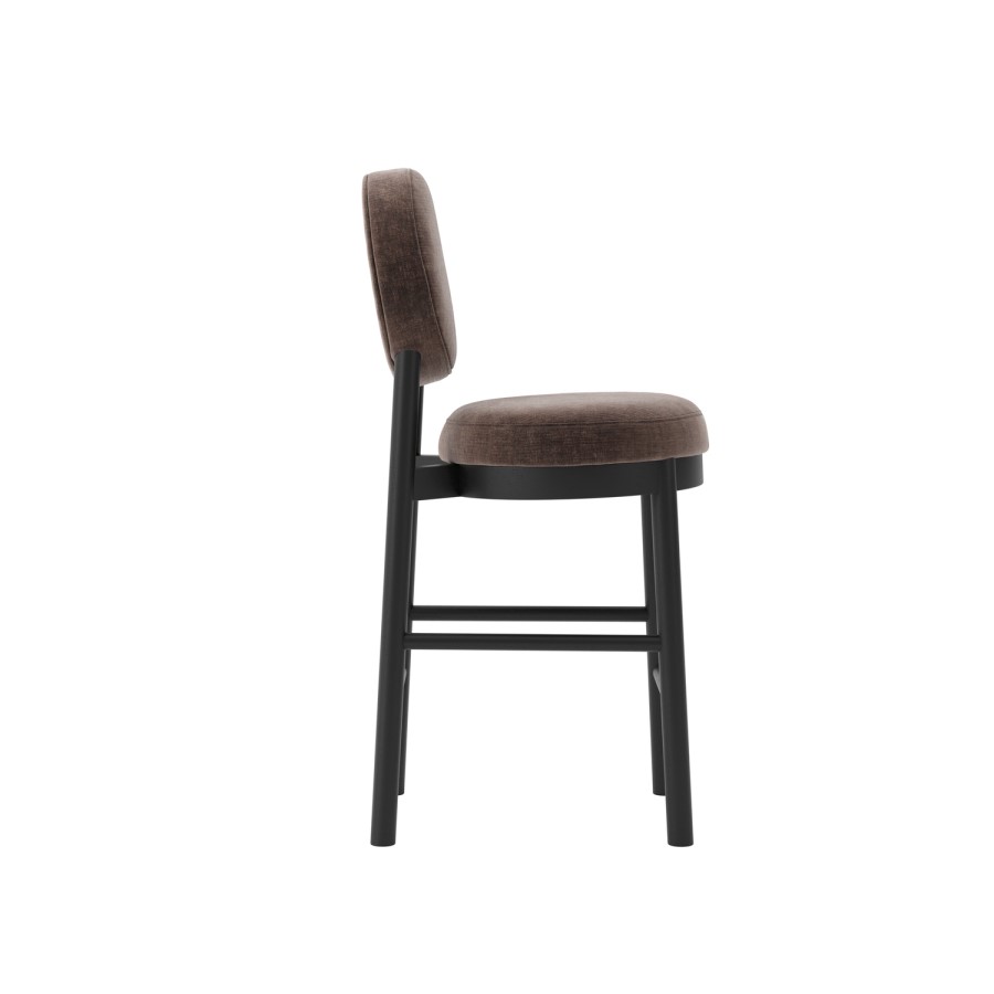 Brown Upholstered Kitchen Counter Stool - Maru