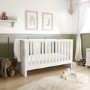 White Pine Wood Convertible 2-in-1 Cot Bed - Mason