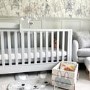 Light Grey Pine Wood Convertible 2-in-1 Cot Bed - Mason