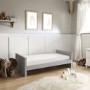 Light Grey Pine Wood Convertible 2-in-1 Cot Bed - Mason