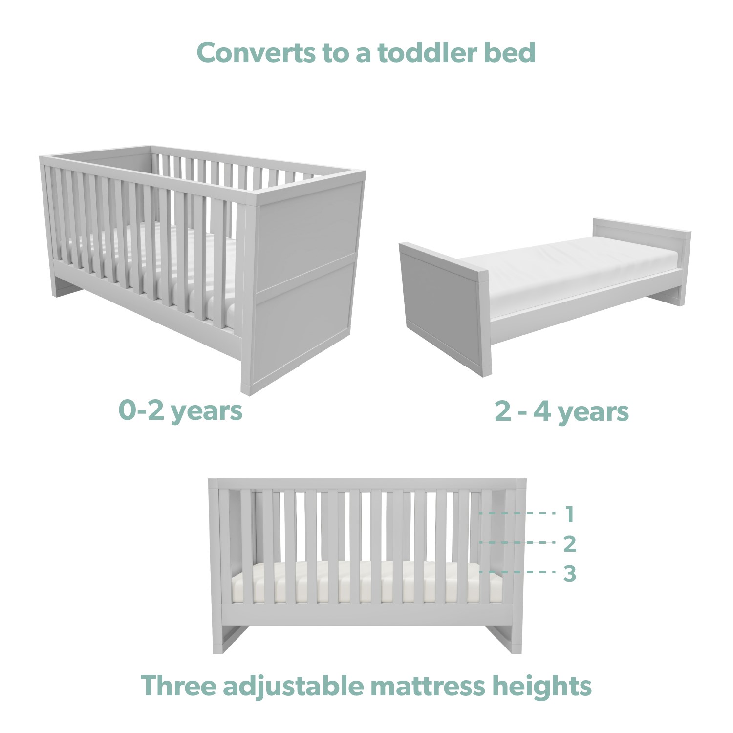 light grey cot