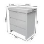 Light Grey Pine Wood Changing Unit with 3 Drawers - Mason