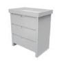 Light Grey Pine Wood Changing Unit with 3 Drawers - Mason