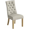 Stone Button Back Pair of Dining Chairs 