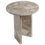 Small Round Beige Marble Side Table - Matilda