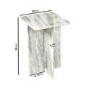 Small Square Grey Marble Side Table - Matilda