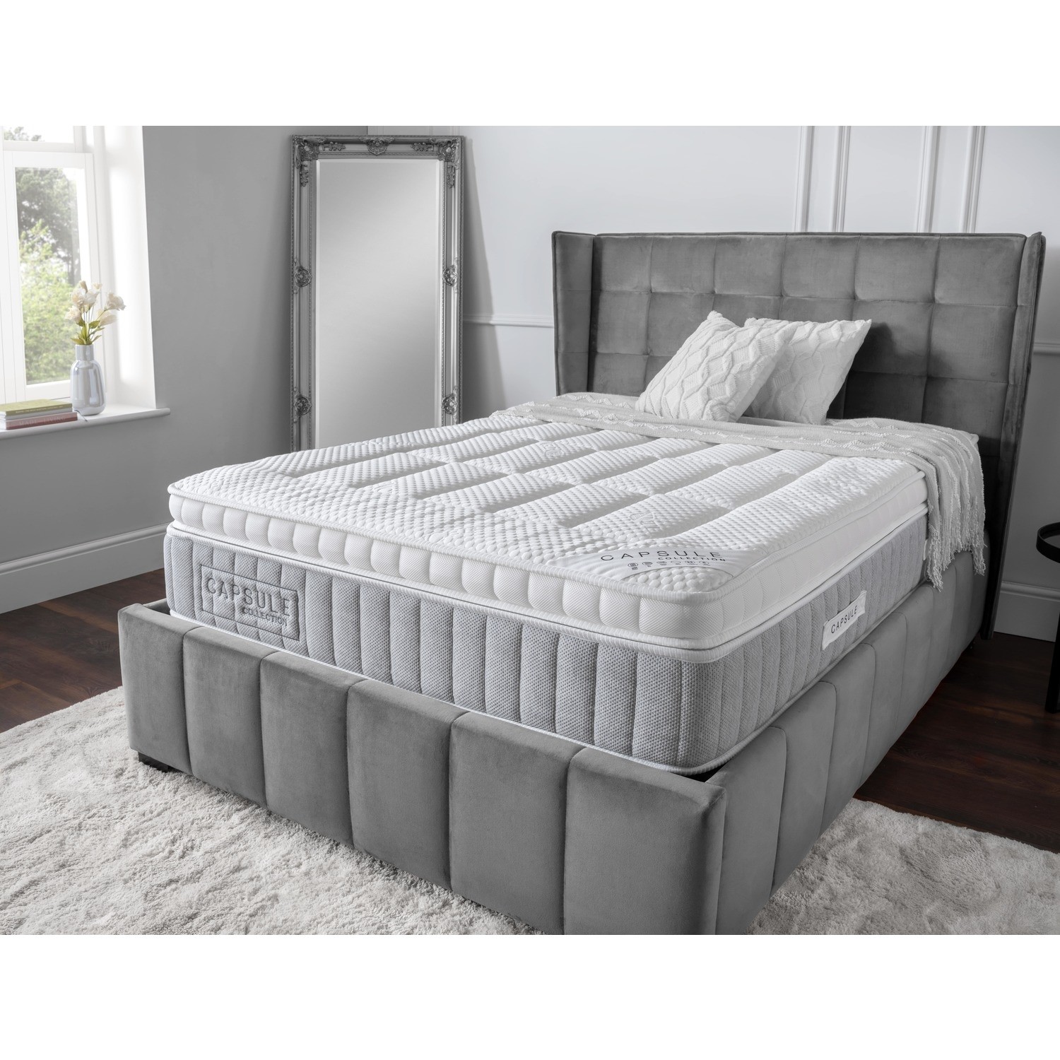 Double Memory Foam Top 2000 Pocket Sprung Pillow Top Mattress Capsule Double Memory Foam Top 2000 Pocket Sprung Pillow Top Mattress Capsule