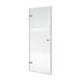 Chrome 800mm Fluted Glass Hinged Shower Door 8mm Right Hand - Matira