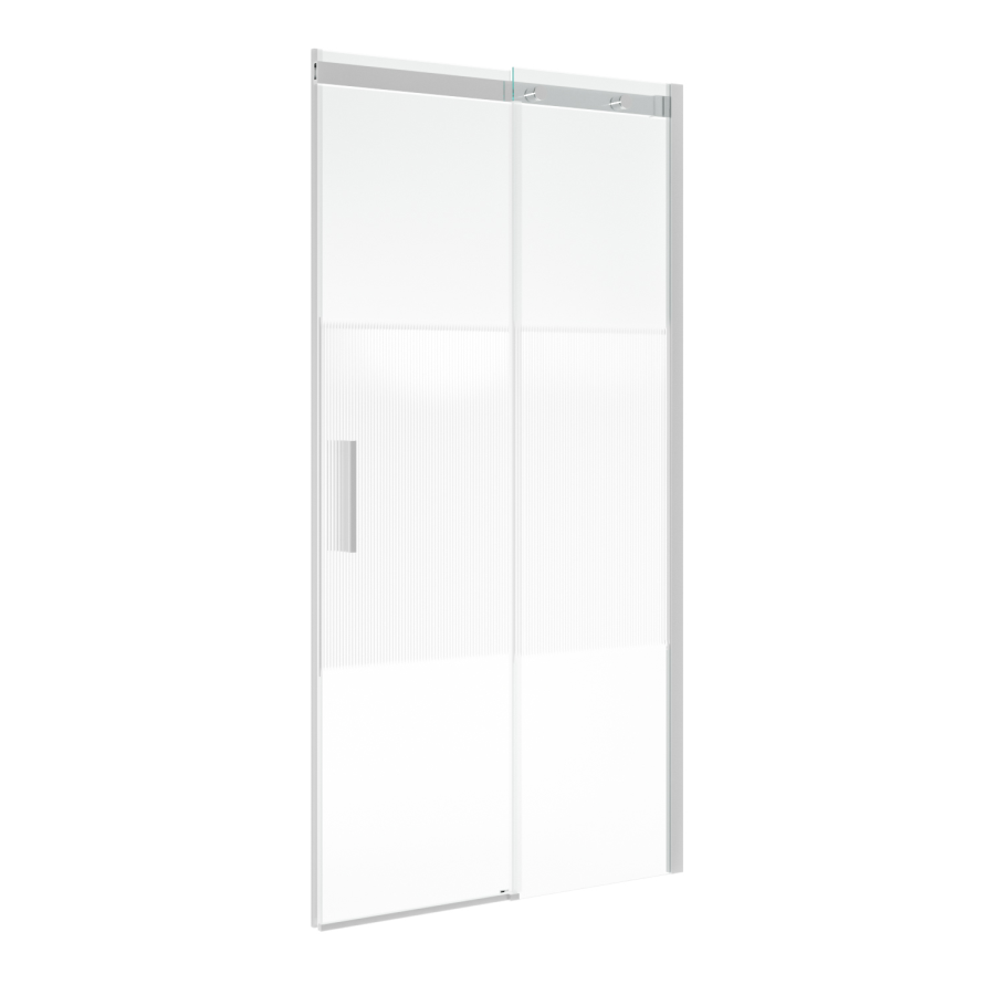 1000mm Fluted Glass Left Hand Sliding Shower Door 8mm Glass - Matira