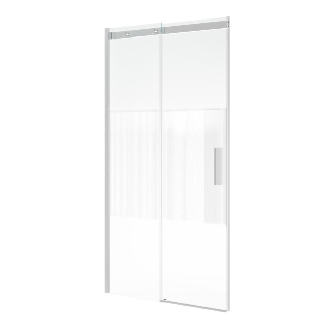 Fluted Glass 1000mm Sliding Shower Door 8mm Right Hand - Matira