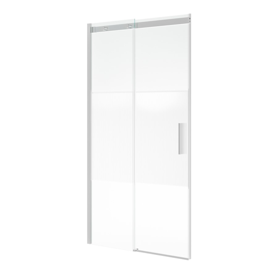 1200mm Fluted Glass Right Hand Sliding Shower Door 8mm Glass - Matira