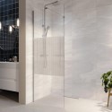 MATWI900CH 900mm Ribbed / Fluted Glass Shower Screen for Wet Room & Walk In Shower - Matira