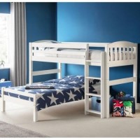 Julian Bowen Max L Shaped Combination Bunk Bed in Stone White