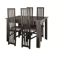 Caxtons Manhattan Dining Set With 4 Slatted Back Chairs