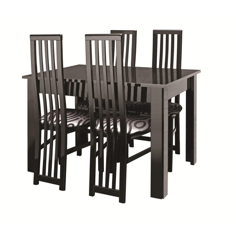 Caxtons Manhattan Dining Set With 4 Slatted Back Chairs