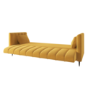 ALMOST PERFECT - Yellow Velvet Click Clack Sofa Bed - Seats 3 - Mabel