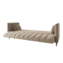 GRADE A1 - Beige Velvet Click Clack Sofa Bed - Seats 3 - Mabel