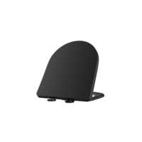 Matt Black Round Soft Close Toilet Seat with Quick Release - Legend