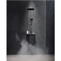 Black Thermostatic Mixer Shower Set with Push Button & Shelf - Mika