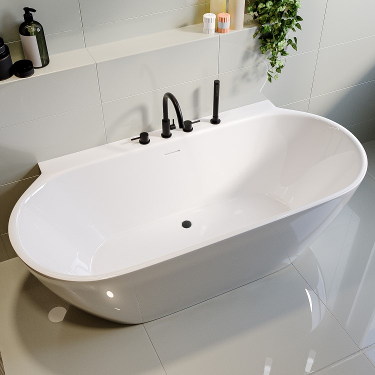 Matt Black Bath Waste Cover Upgrade