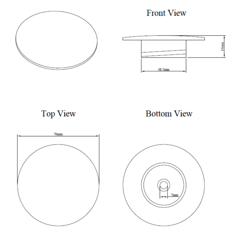 Matt Black Bath Waste Cover Upgrade