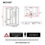 Insignia Monochrome Black Framed Rectangular Shower Cabin 1150 x 850