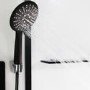 Insignia Monochrome Black Framed Rectangular Shower Cabin 1150 x 850