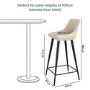 GRADE A2 - Cream Faux Leather Bar Stool with Back - 77cm - Macie
