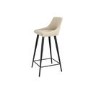 GRADE A2 - Cream Faux Leather Bar Stool with Back - 77cm - Macie