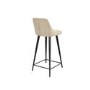 GRADE A2 - Cream Faux Leather Bar Stool with Back - 77cm - Macie