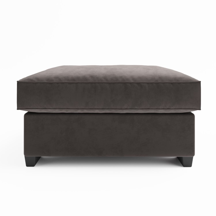 Large Mink Velvet Footstool - Madison