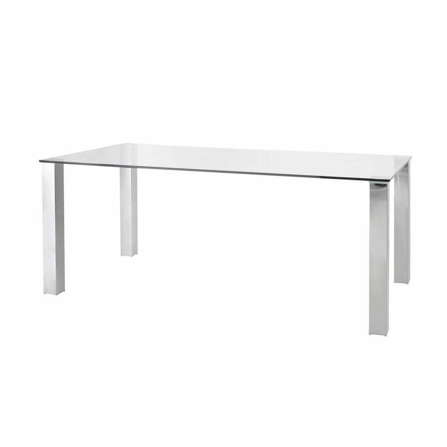 Wilkinson Furniture Mezzi Glass Top Dining Table