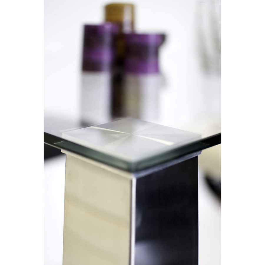 Wilkinson Furniture Mezzi Glass Top Dining Table