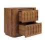 Mango Wood 2 Drawer Hand Carved Bedside Table – Meena 
