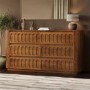 Mango Wood Hand Carved Chest of 6 Drawers – Meena 