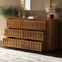 Mango Wood Hand Carved Chest of 6 Drawers – Meena 
