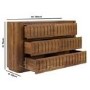 Mango Wood Hand Carved Chest of 6 Drawers – Meena 
