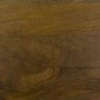Wide Dark Wood Curved Chest of 6 Drawers - Fully Assembled - Meena