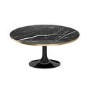 GRADE A1 - Oval Faux Marble Coffee Table in Black & Gold