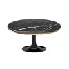 GRADE A1 - Oval Faux Marble Coffee Table in Black &amp; Gold