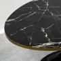 Black Marble Tulip Coffee Table in High Gloss