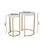 White Marble Effect & Gold  Nest of Tables - Meghan