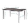 Melbourne Island Two Tone Rectangular Dining Table in White/Dark Wood