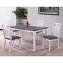 Melbourne Island Two Tone Rectangular Dining Table in White/Dark Wood