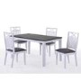 Melbourne Island Two Tone Rectangular Dining Table in White/Dark Wood