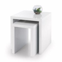 GRADE A2 - Julian Bowen Metro High Gloss Nest of Tables White