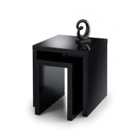 Julian Bowen Metro High Gloss Nest of Tables Black